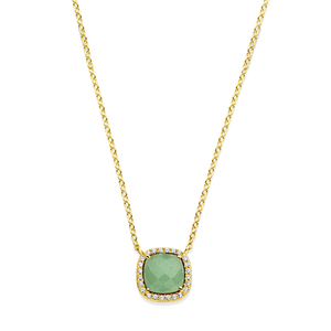 Kette mit grünem Stein