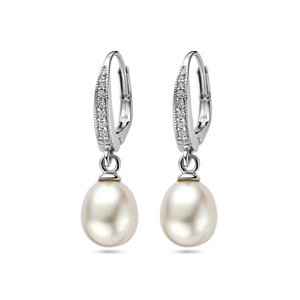 Silber-Ohrringe mit Perle
