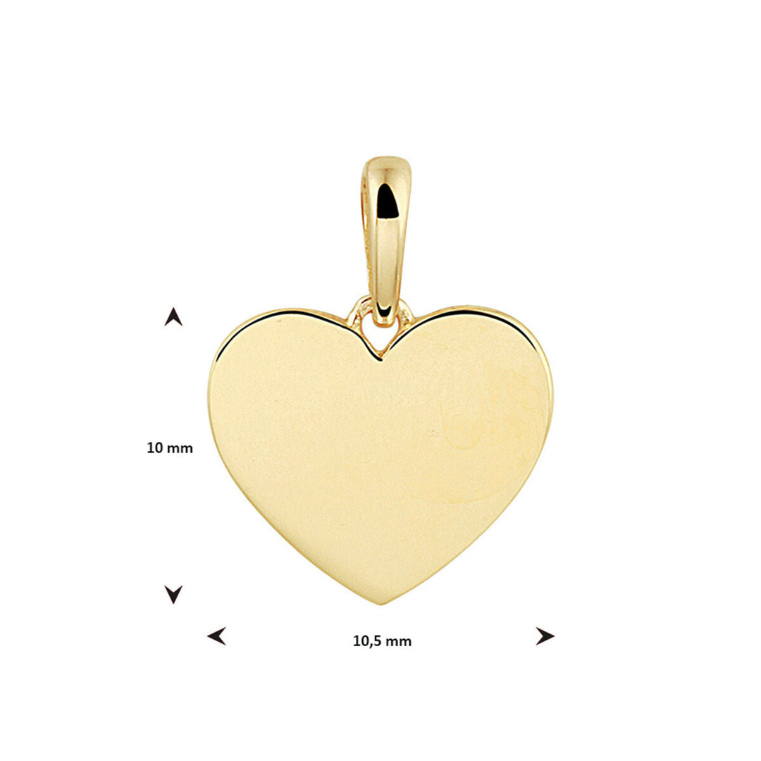 Gravuranhänger Herz 14K Gelbgold