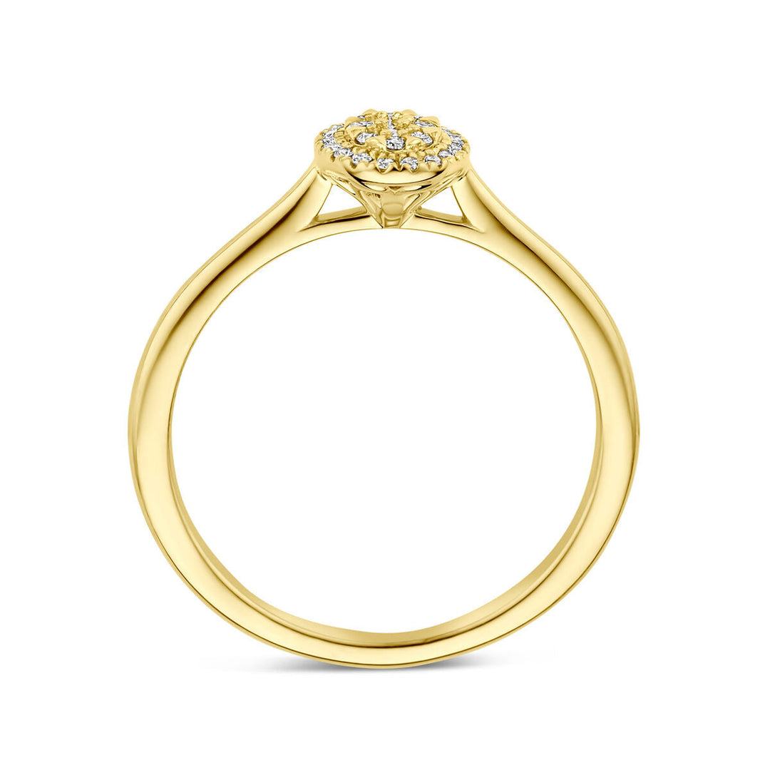 Ring Diamant 0,13 ct h SI 14K Gelbgold