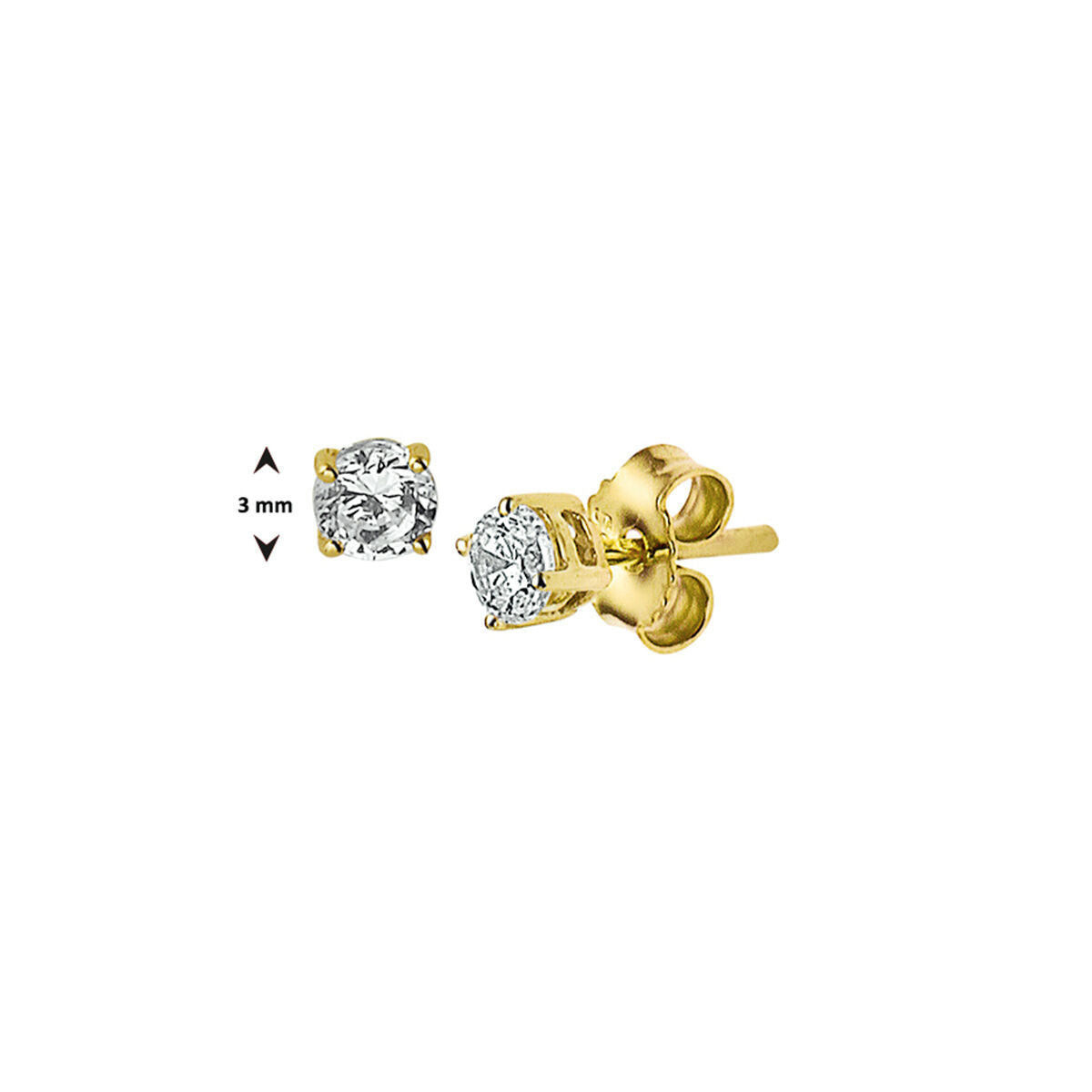 Ohrstecker Zirkonia 14K Gelbgold