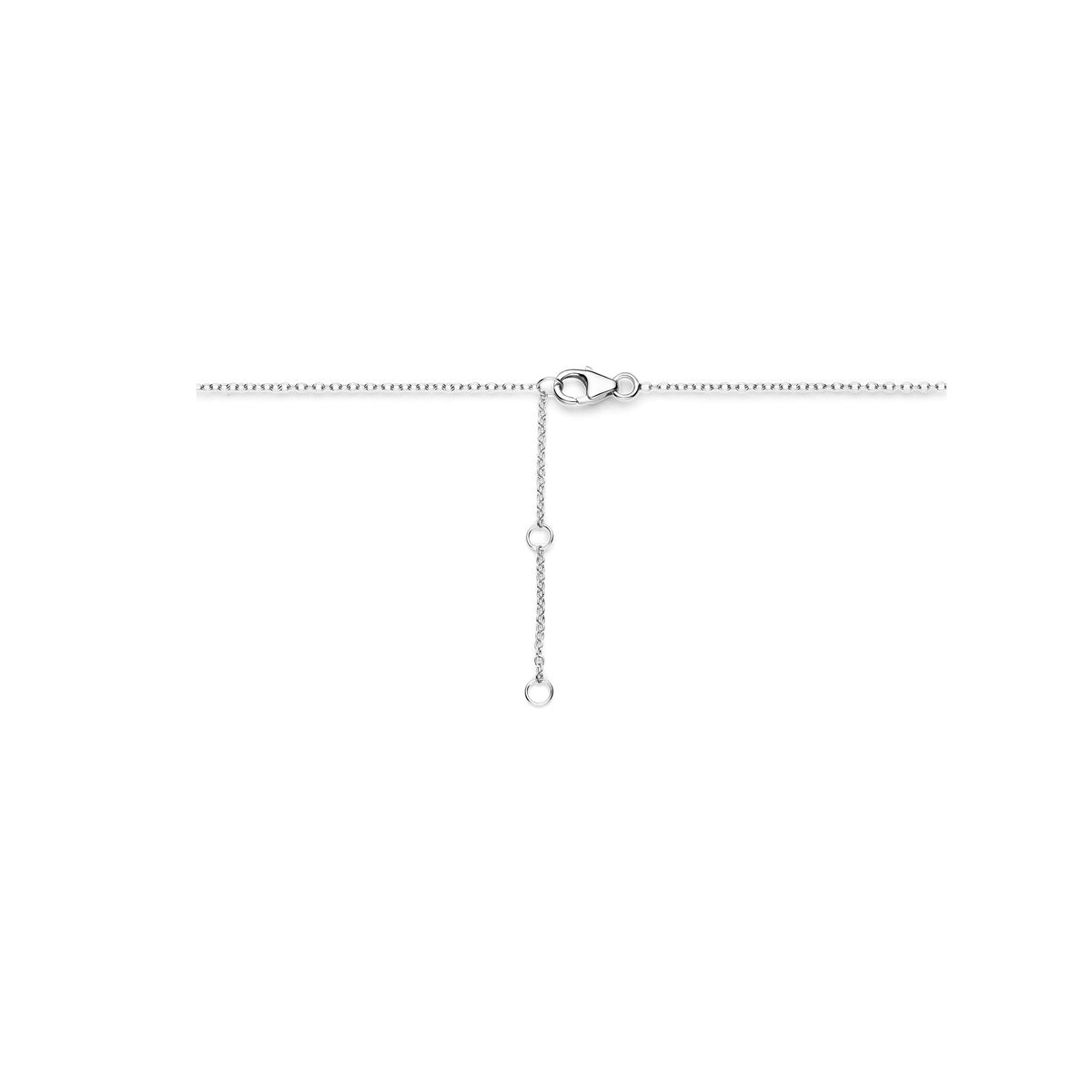 Halskette Perlen 41 - 45 cm rhodiniertes Silber