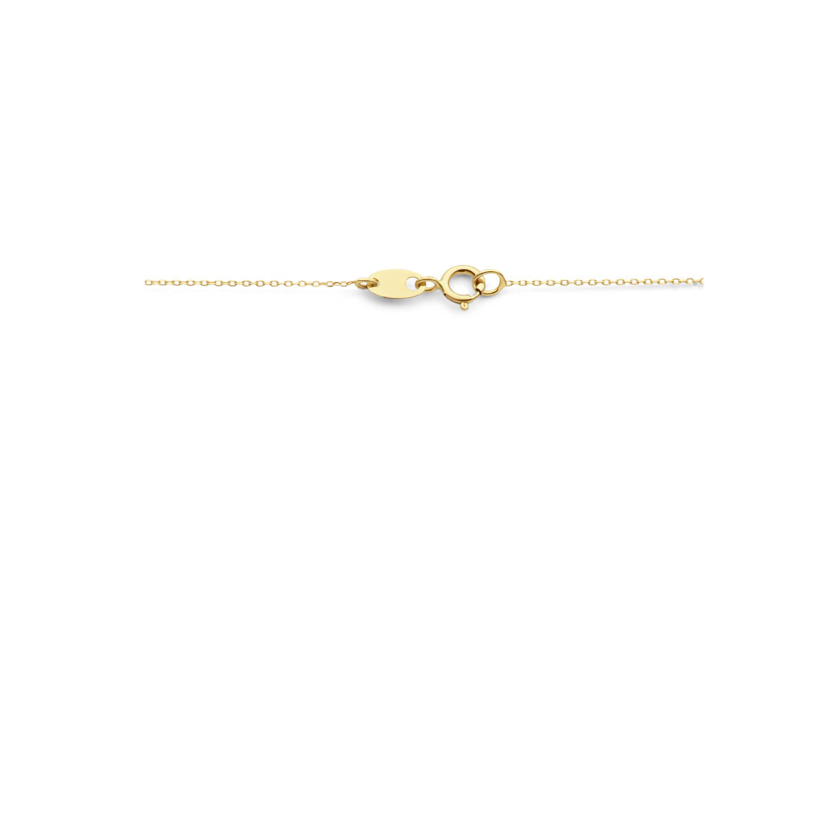 Halskette Citrin und Diamant 0,015 ct H si 40 cm 14 K Gelbgold