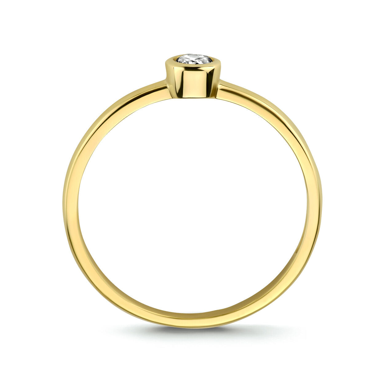 Ring Zirkonia 14K Gelbgold