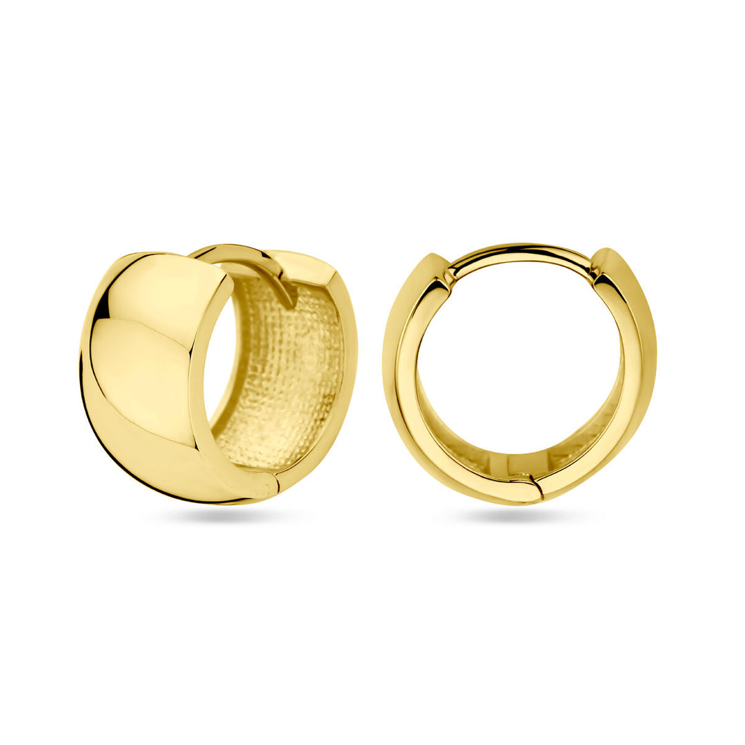 klapoorringen 15 mm 14K geelgoud