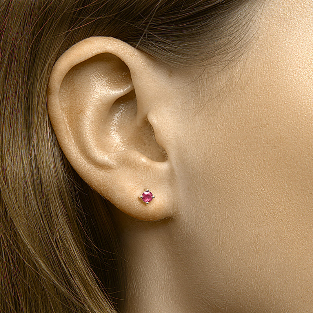 Ohrstecker Rubin 14K Gelbgold