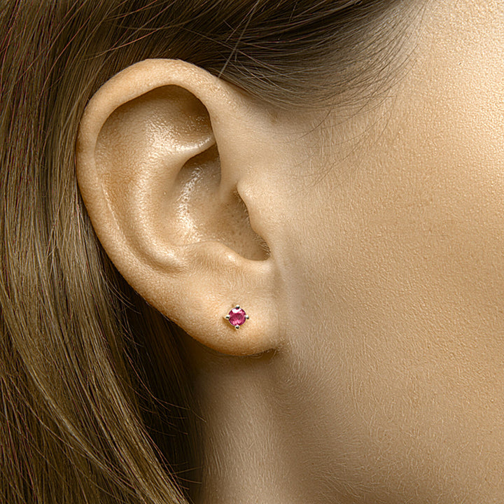 Ohrstecker Rubin 14K Gelbgold
