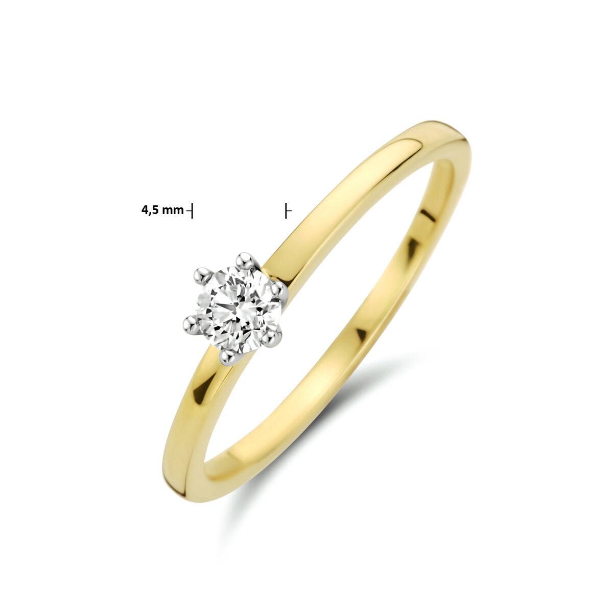 Ring Diamant 0,20 ct h si 14K Bicolor-Gold gelb/weiß