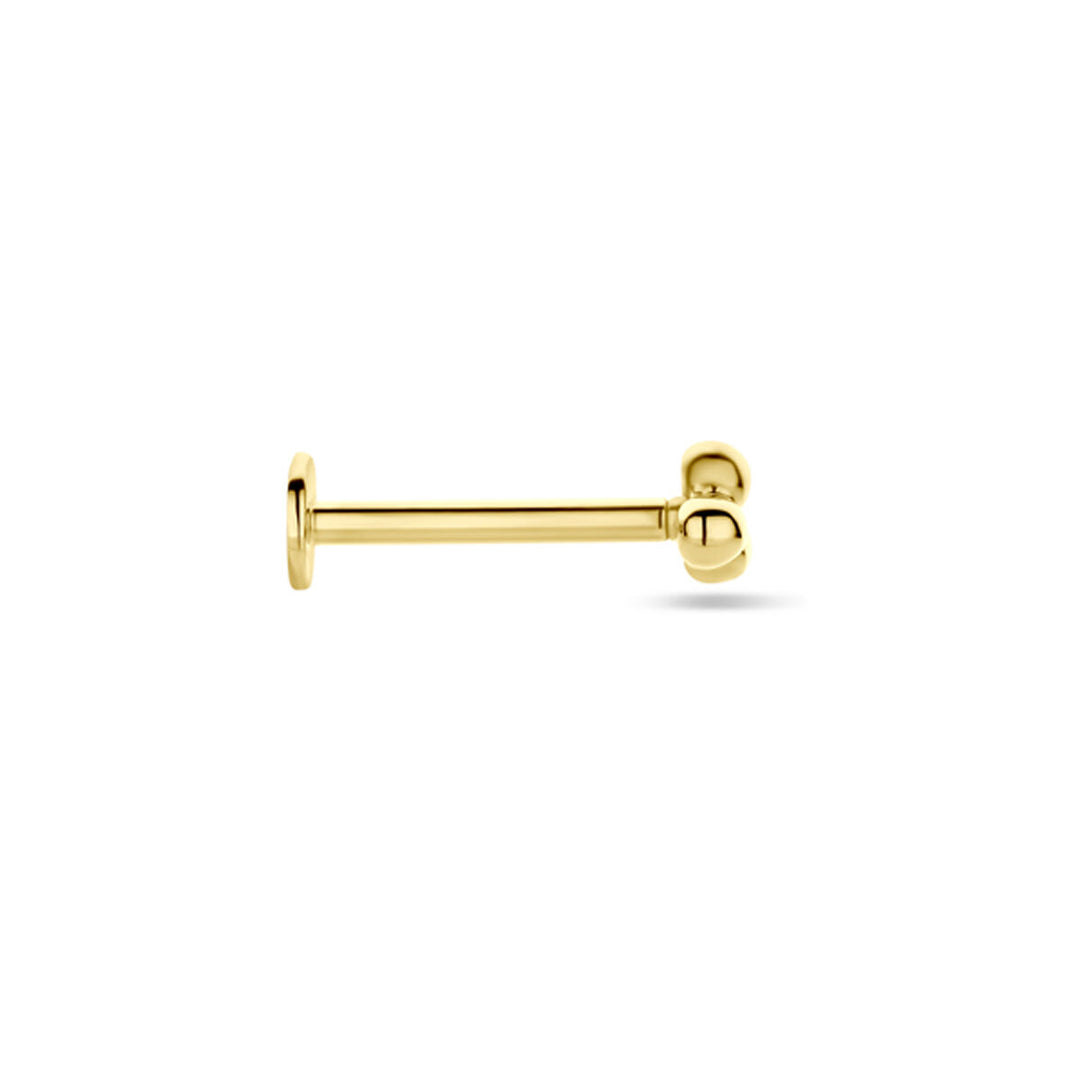 flat back piercing bolletjes 3 mm 14K geelgoud
