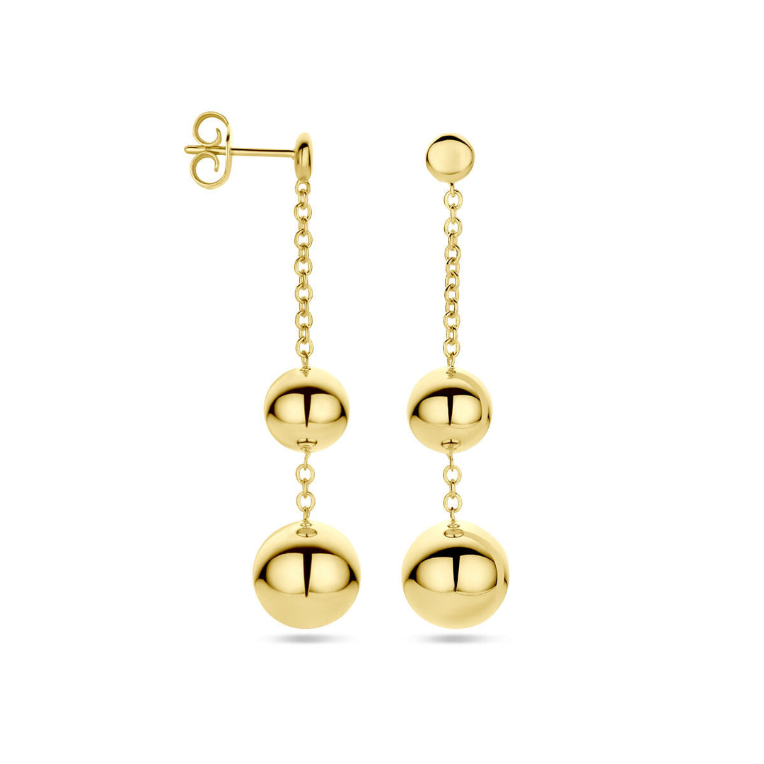 Ohrhänger Kügelchen 45 mm 14K Gelbgold