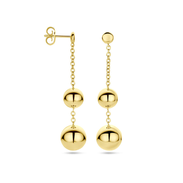 Ohrhänger Kügelchen 45 mm 14K Gelbgold