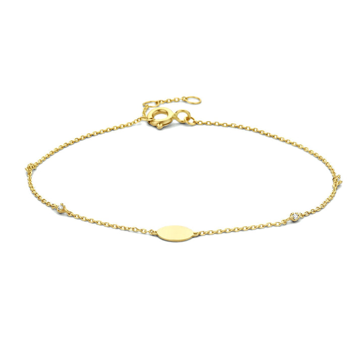 Goldarmband Damen Zirkonia 14K