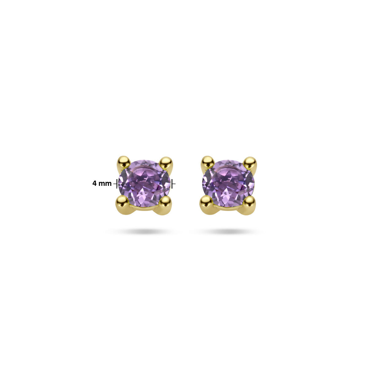 Ohrstecker Amethyst 14K Gelbgold