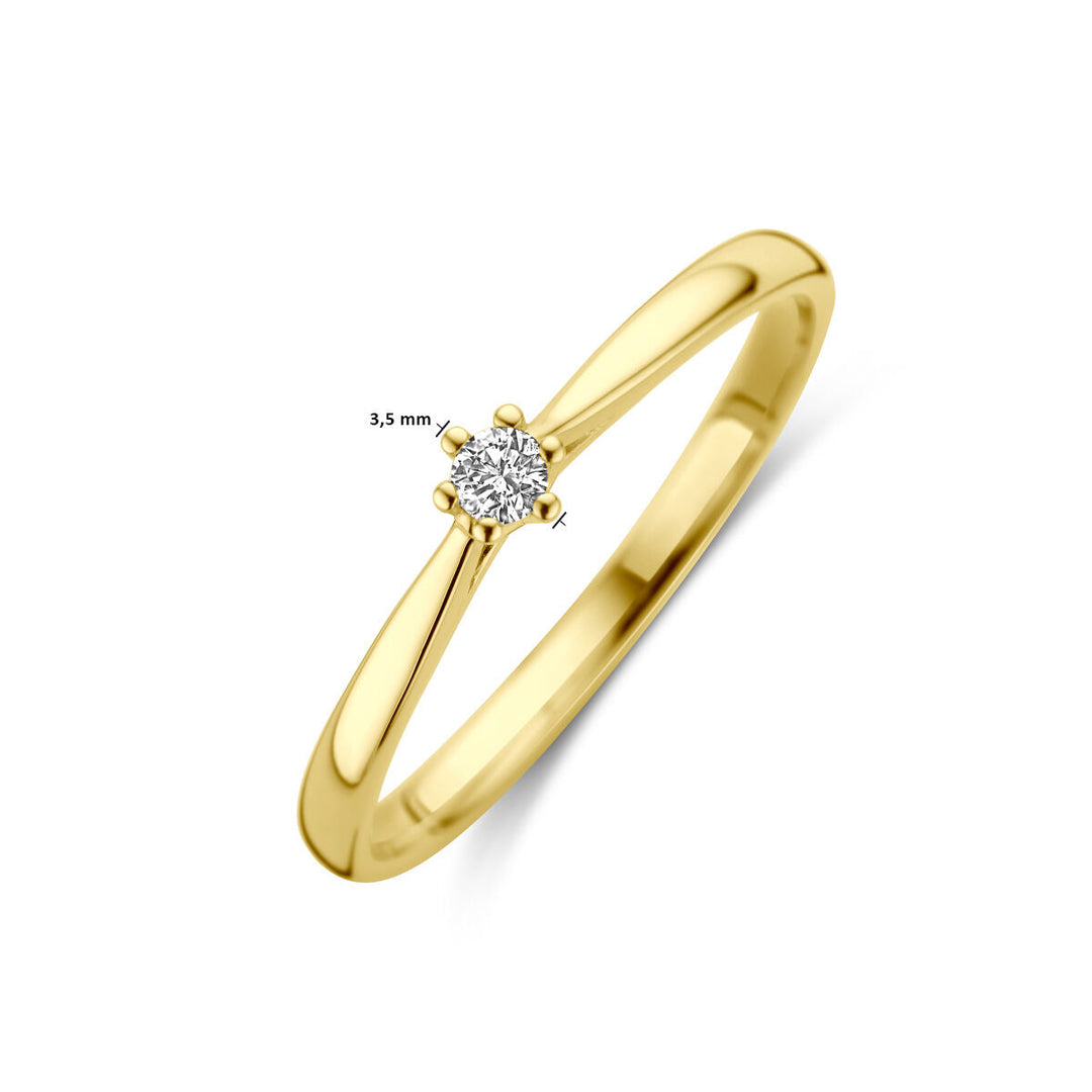 Ring Diamant 0,05 ct h SI 14K Gelbgold