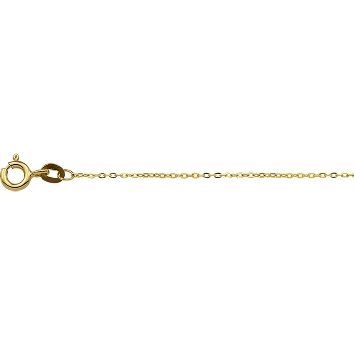 Collier aus 14K Gelbgold mit flachen Anker-Gliedern und Karabinerverschluss