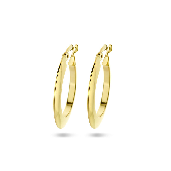 Ohrringe spitzes Rohr 14K Gelbgold