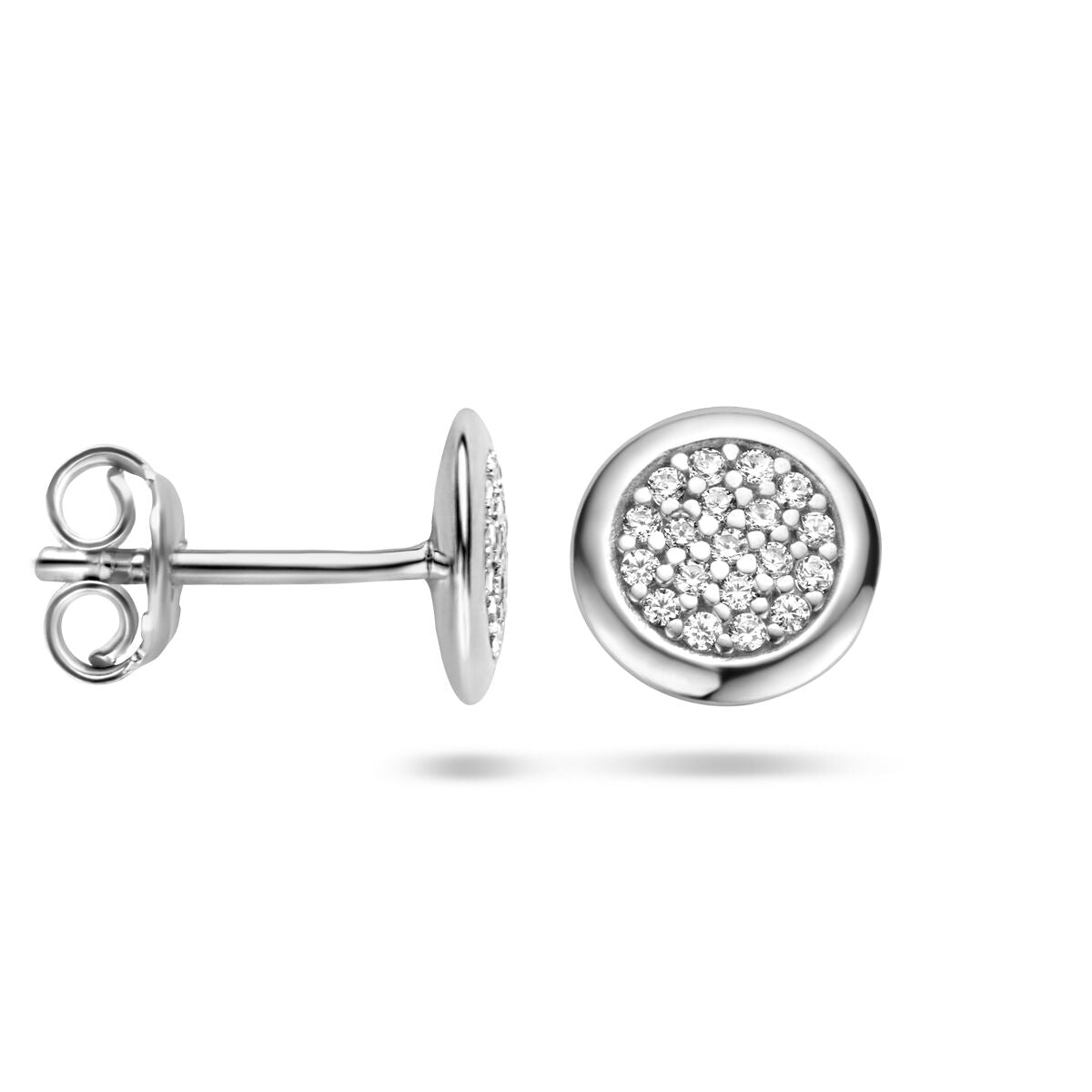 Ohrstecker Zirkonia Silber rhodiniert