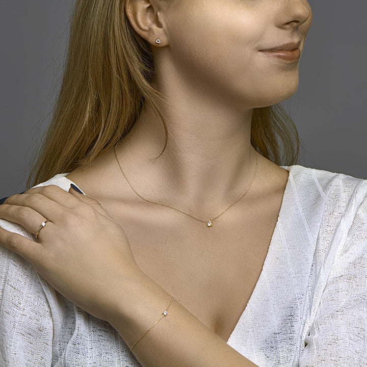 Ring Zirkonia 14K Gelbgold