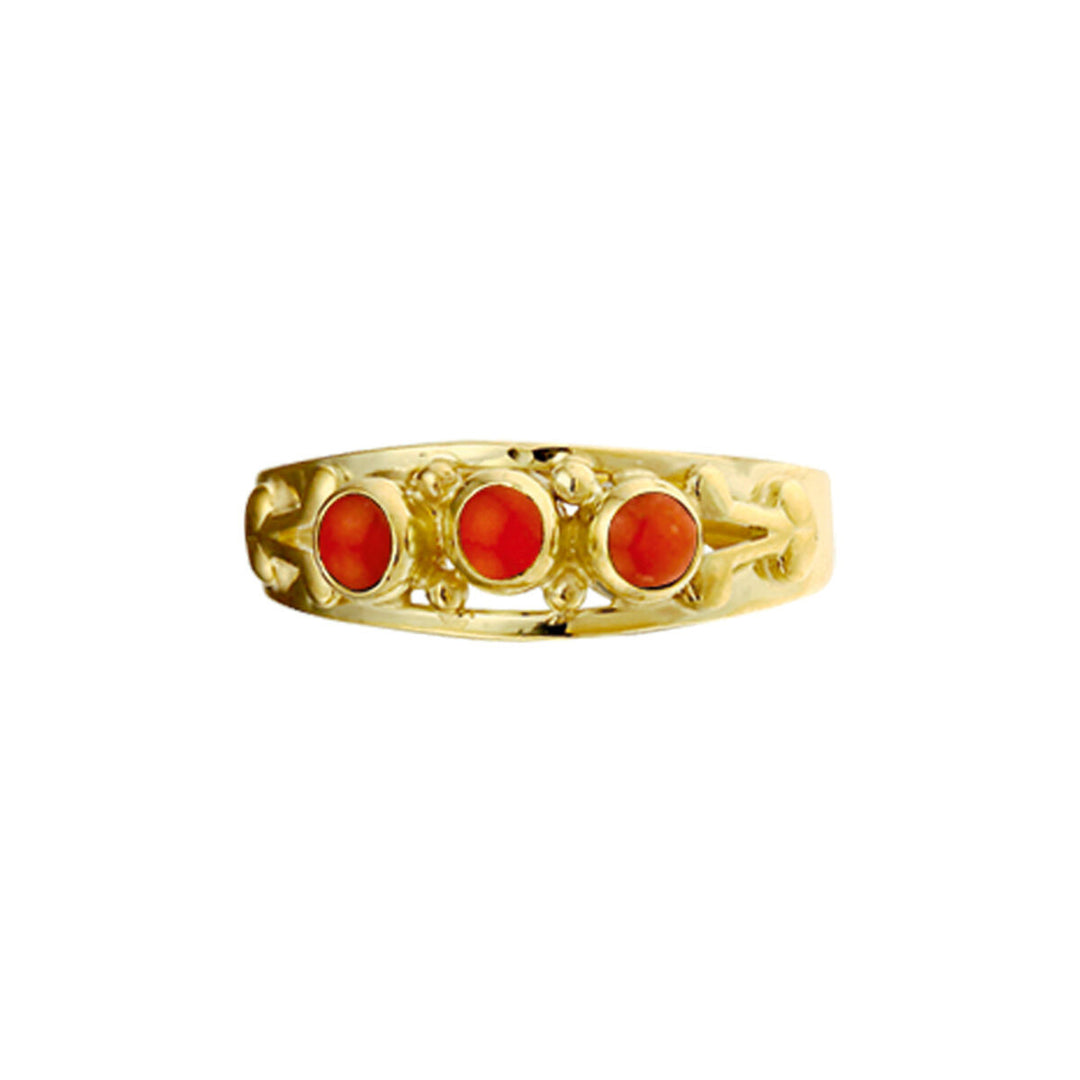Ring Koralle 14K Gelbgold 