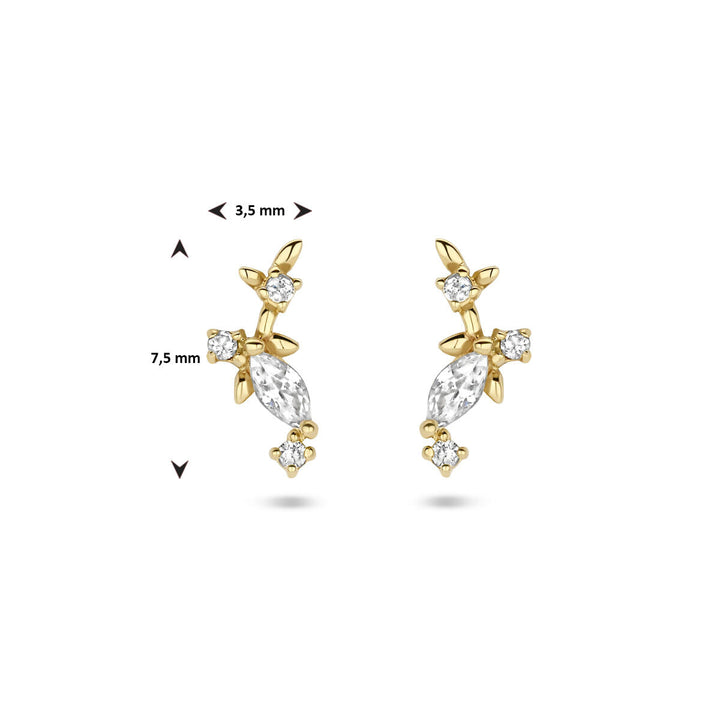 Ohrstecker Zirkonia 14K Gelbgold
