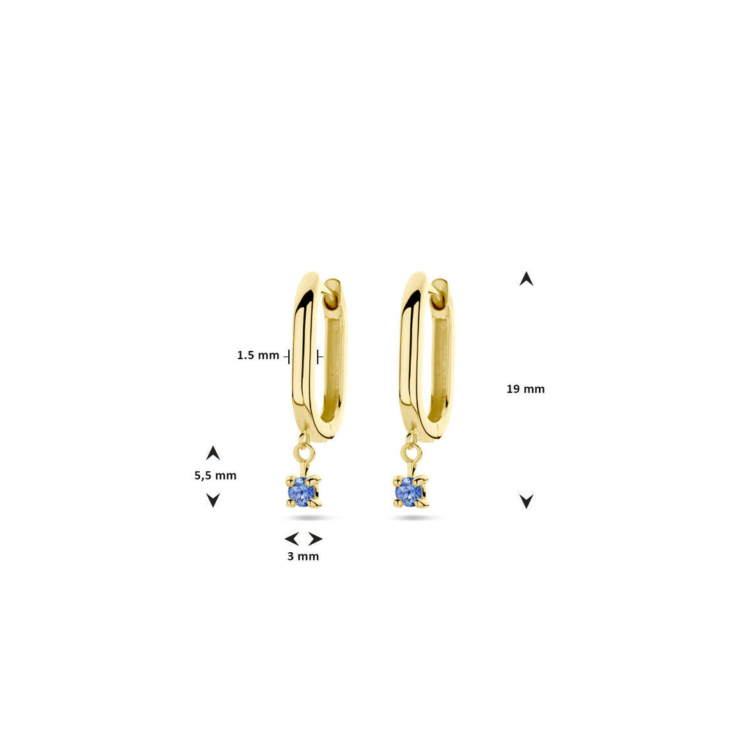 Ohrhänger Saphir 14K Gelbgold