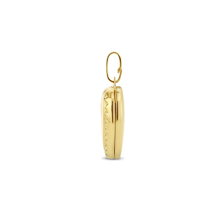 Medaillon-Herzkugeln aus 14-karätigem Gelbgold