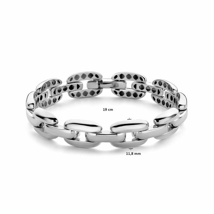 Armband 11,8 mm 19 cm silberweiß
