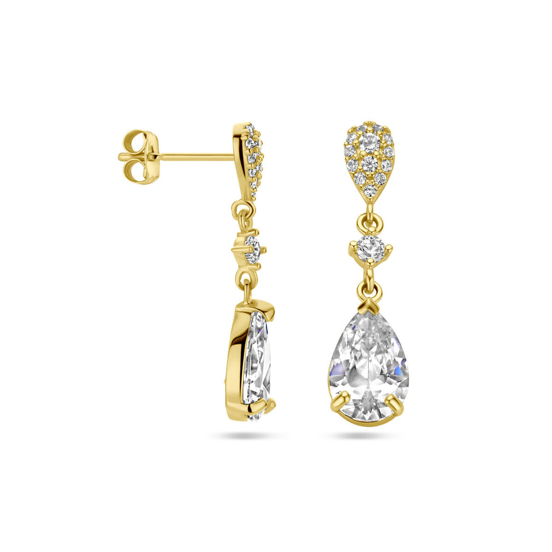 Ohrringe Zirkonia 14K Gelbgold