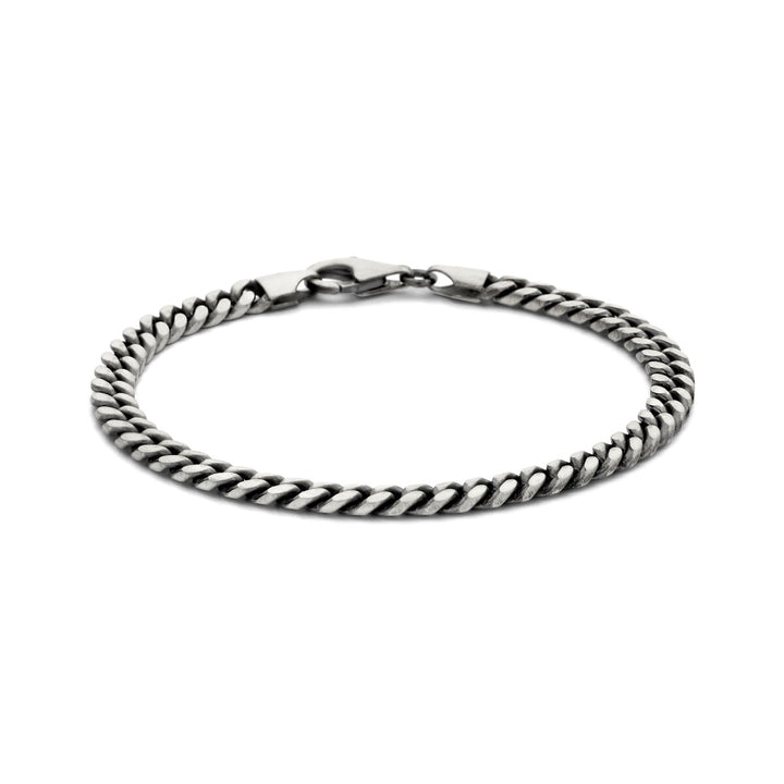 Gourmette 6-seitig geschliffenes Oxi 5,0 mm Silber oxidiert