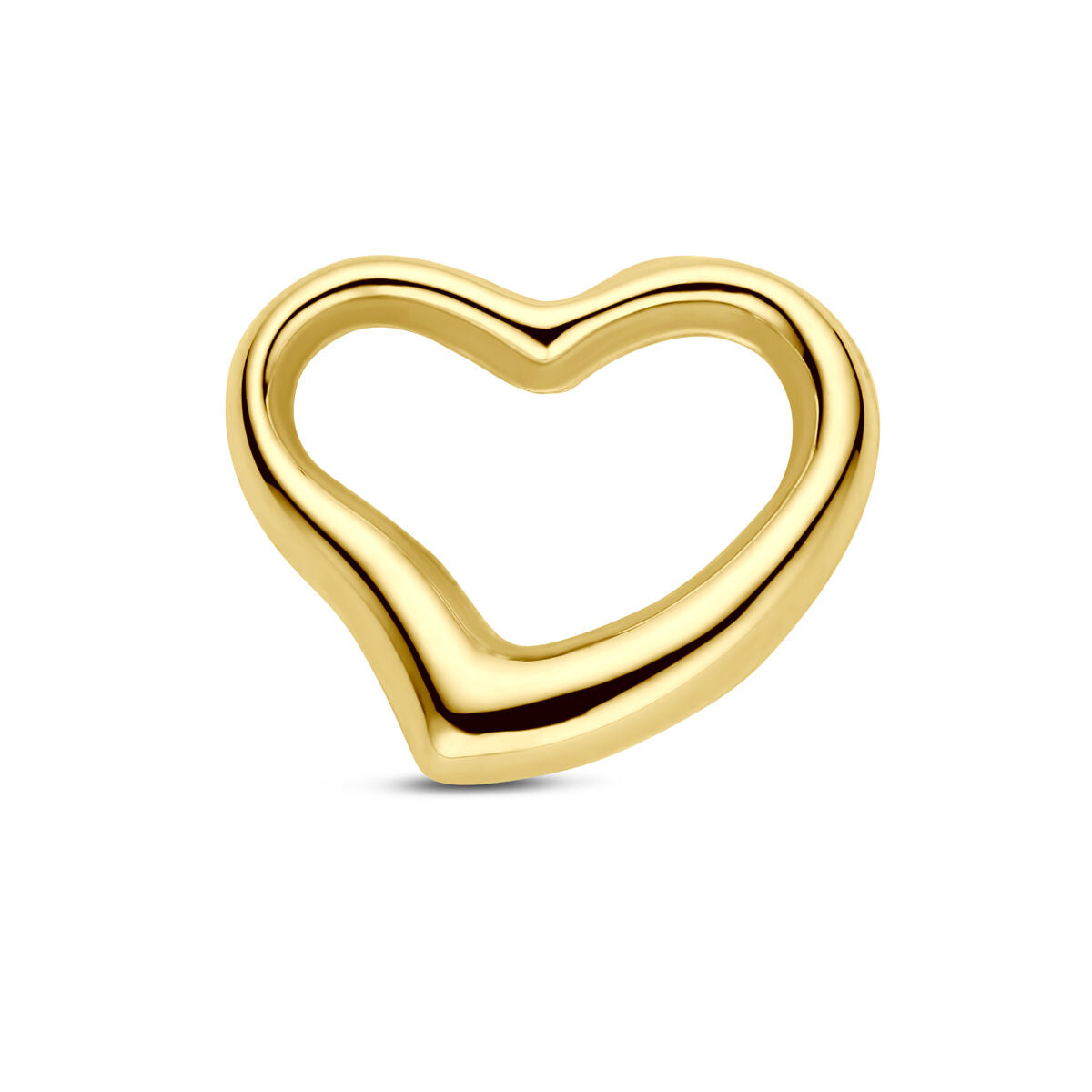 Hänger in Herzform aus 14K Gelbgold mit glatter Oberfläche