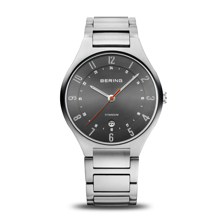 Bering Herrenuhr mit grauem Zifferblatt – 11739-772