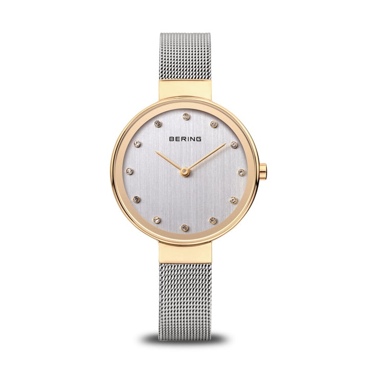 Bering Damenuhr mit silbernem Zifferblatt – h12034-010 