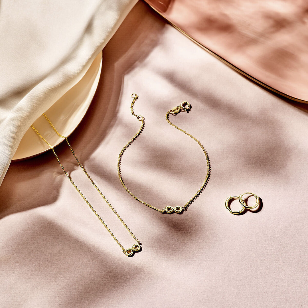 Goldarmband Damen Infinity 14K