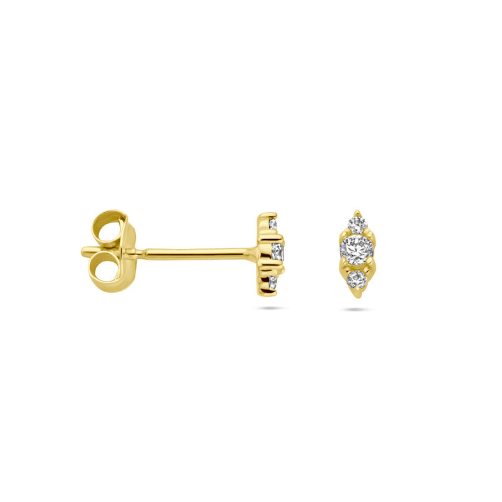Ohrstecker Zirkonia 14K Gelbgold