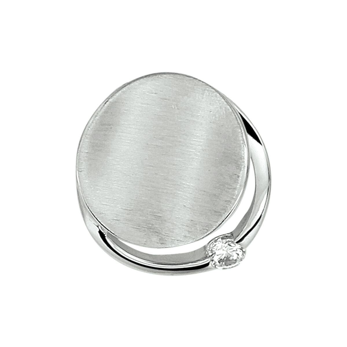 Anhänger Zirkonia Poly/Silber matt rhodiniert