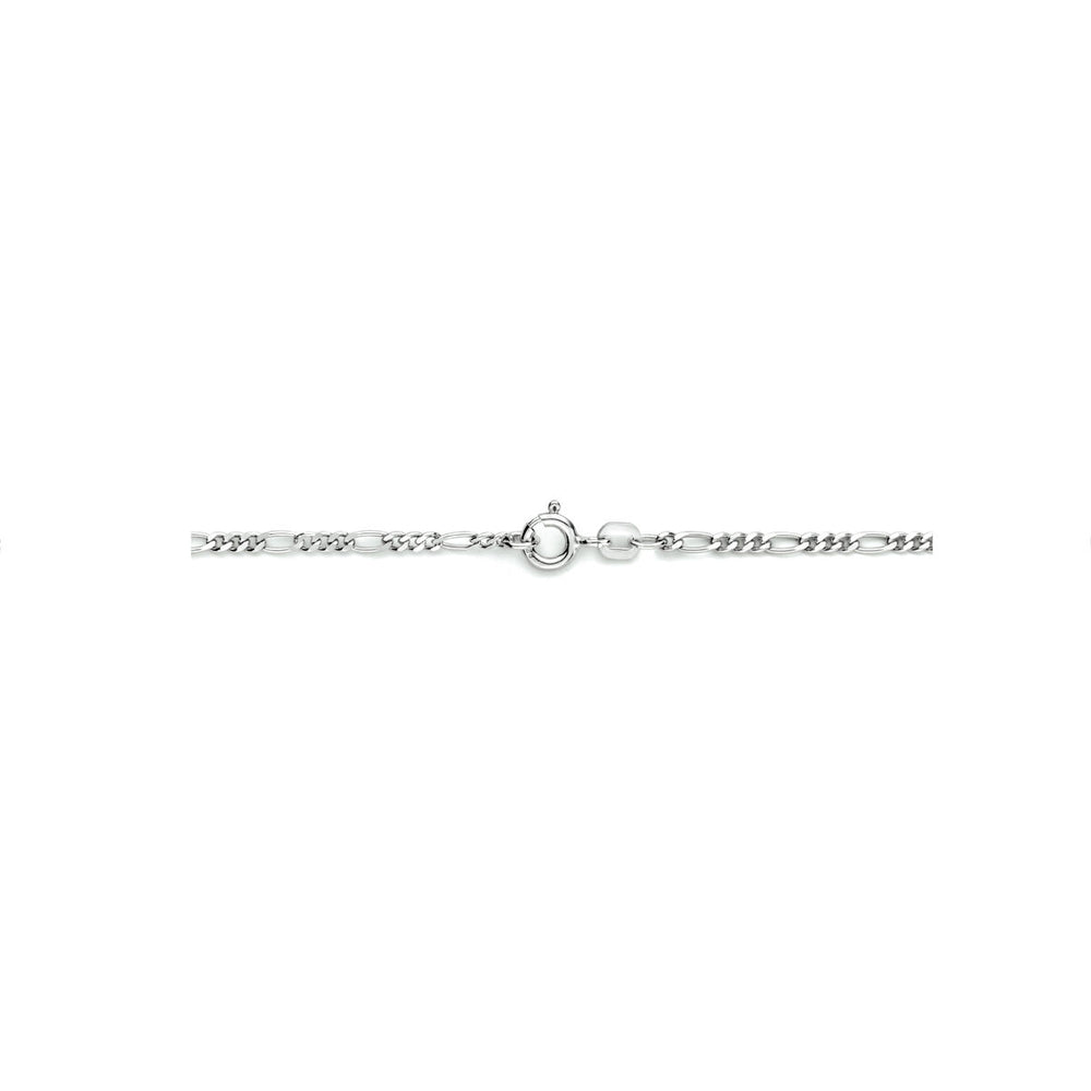 De Van der Kooij Collectie collier figaro 2,2 mm zilver gerhodineerd is afgebeeld tegen een effen witte achtergrond.