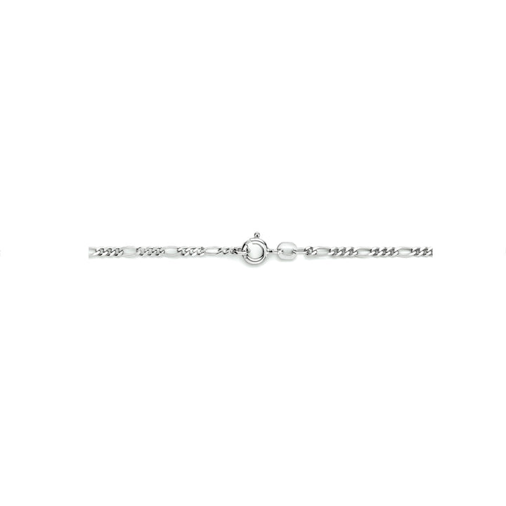 De Van der Kooij Collectie collier figaro 2,2 mm zilver gerhodineerd is afgebeeld tegen een effen witte achtergrond.