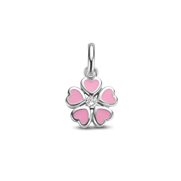 Anhänger Blume Zirkonia Silber rhodiniert