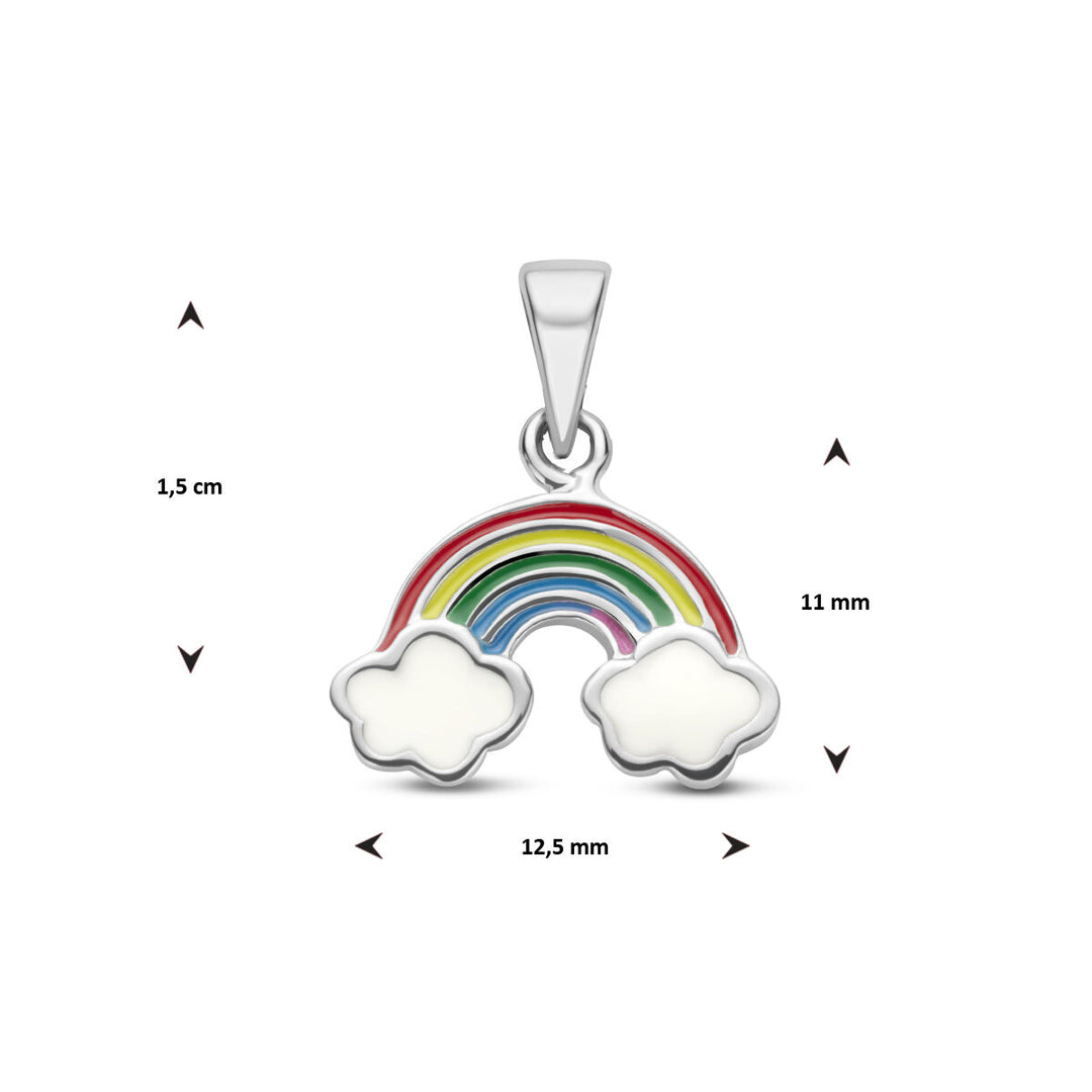 Anhänger Regenbogen Silber rhodiniert