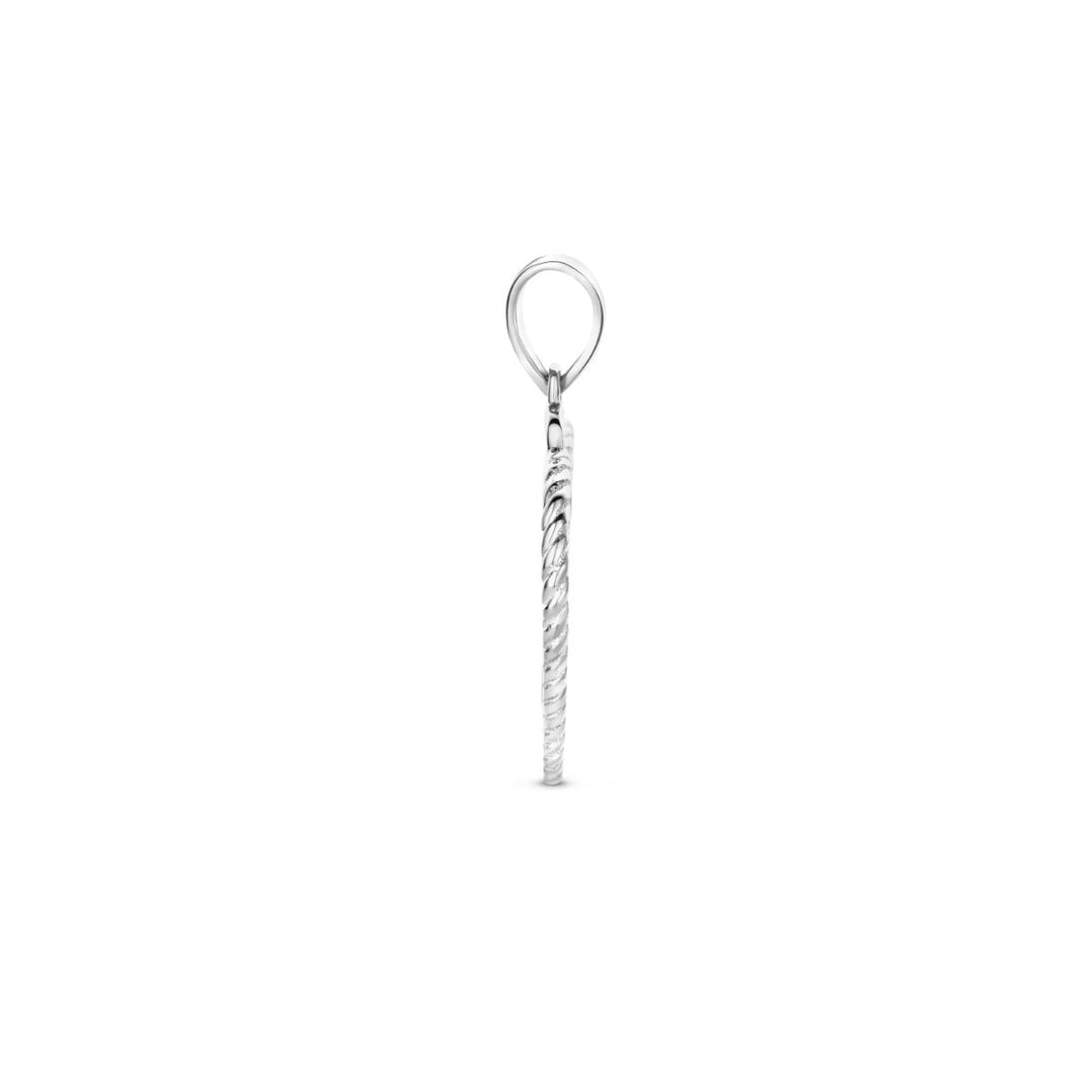 Anhänger Herz und Musiknote, Silber rhodiniert