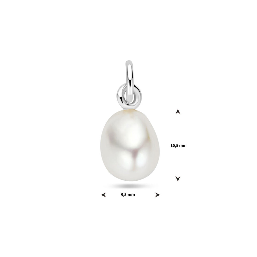 hanger parel zilver gerhodineerd