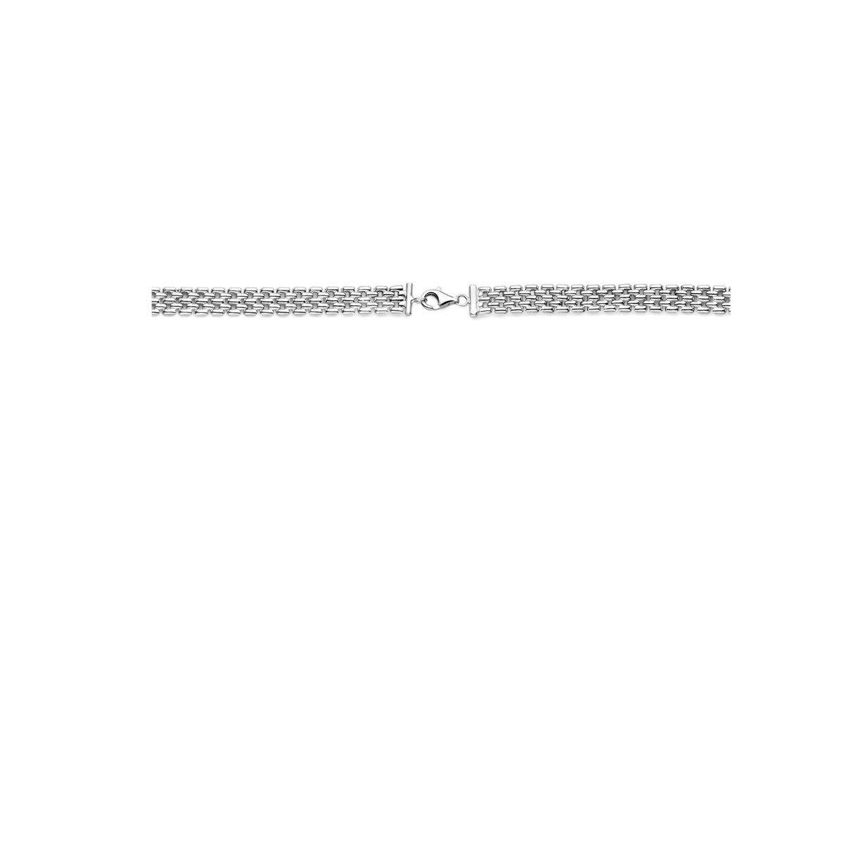 Halskette Panther 8 mm 43 cm Silber rhodiniert