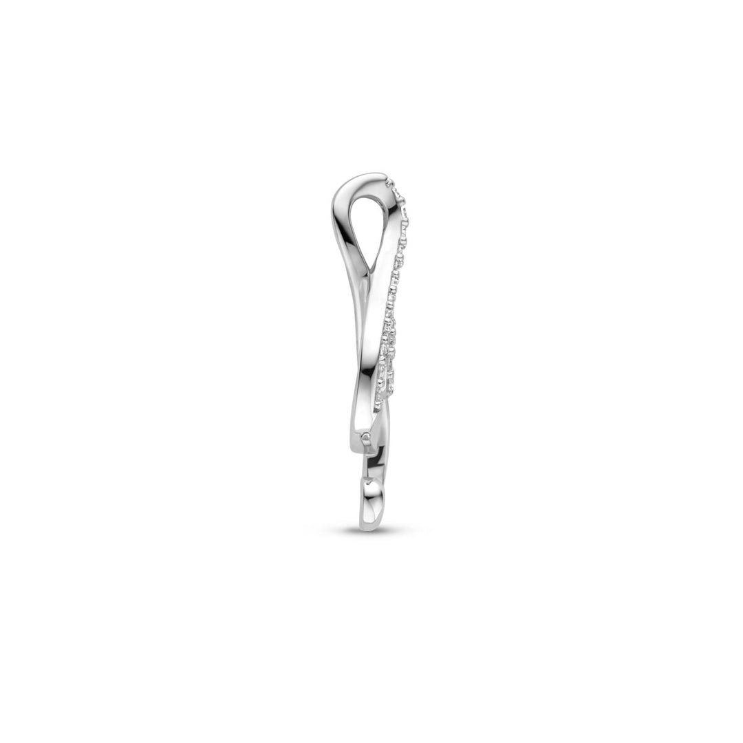 hanger muzieknoot zirkonia 24 mm zilver gerhodineerd