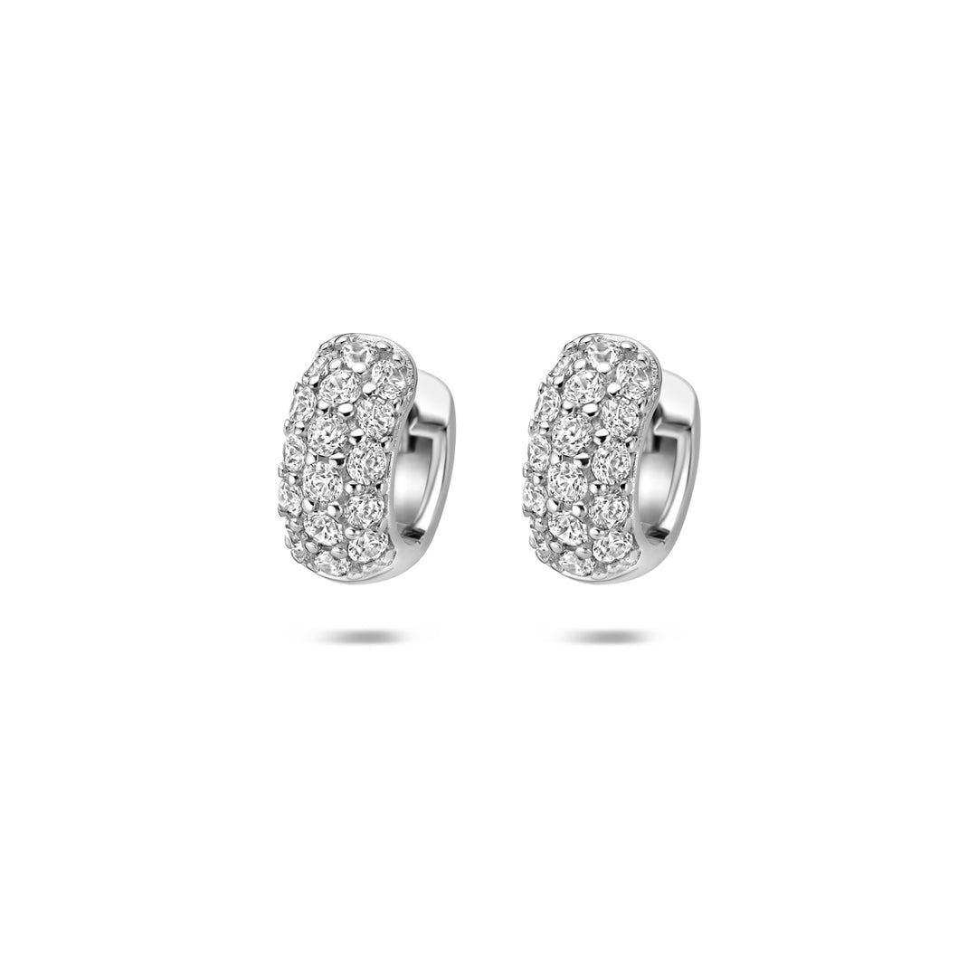klapoorringen zirkonia zilver gerhodineerd