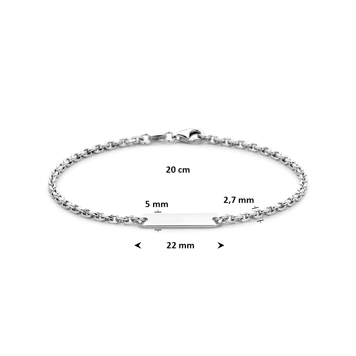 graveerarmband zilver gerhodineerd