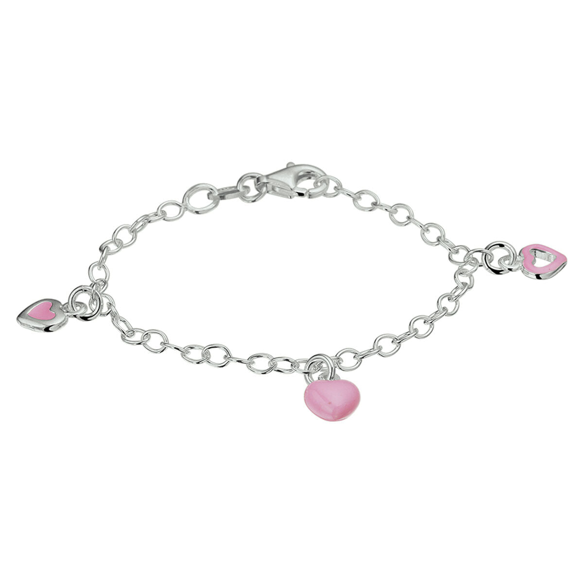 Armband Herz 13 cm Silber rhodiniert