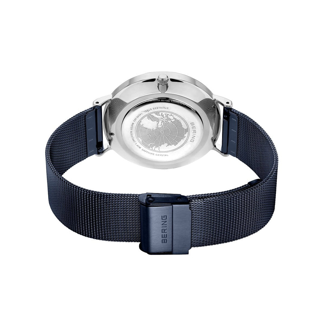 Bering Herrenuhr mit blauem Zifferblatt – 14240-303