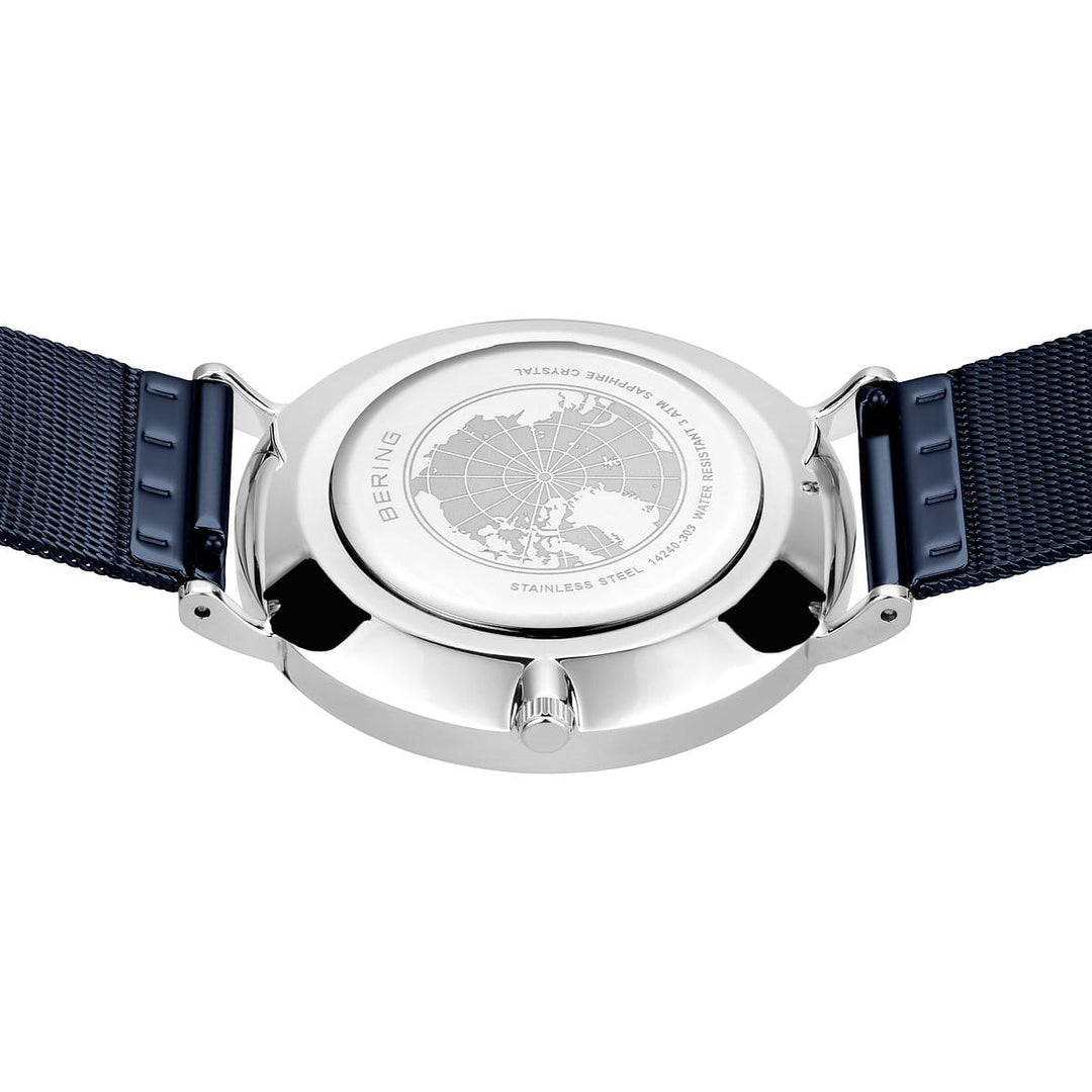 Bering Herrenuhr mit blauem Zifferblatt – 14240-303