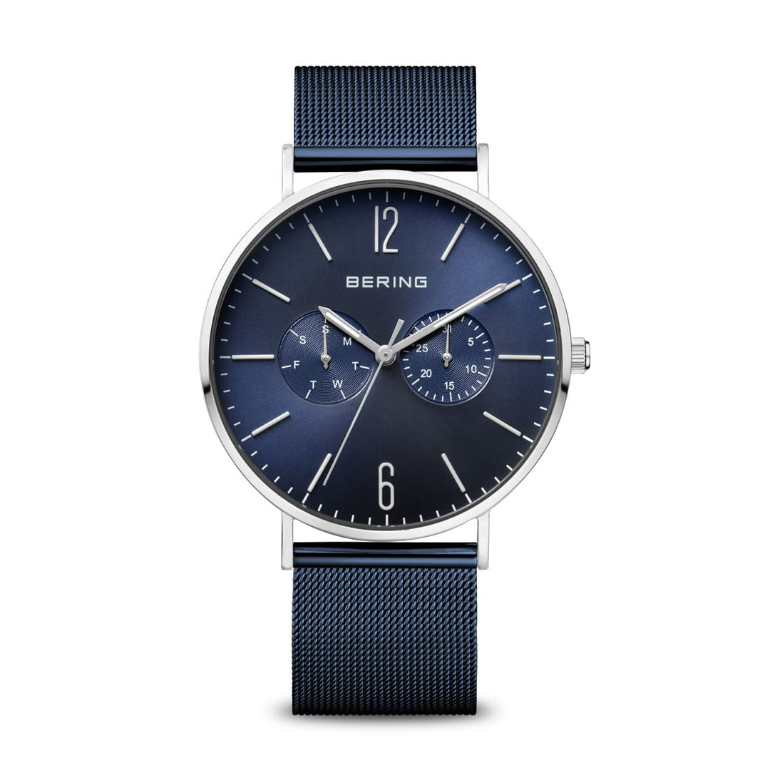 Bering Herrenuhr mit blauem Zifferblatt – 14240-303