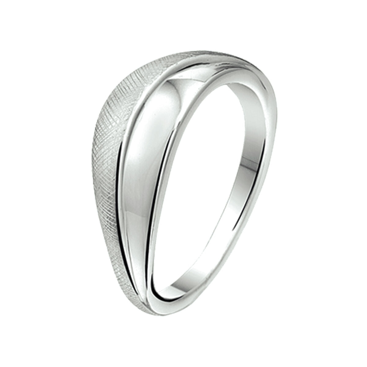 Ring zerkratzt, Silber rhodiniert 
